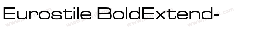 Eurostile BoldExtend字体转换